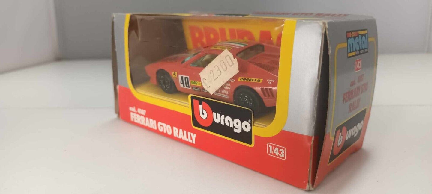 Ferrari GTO Rally Burago 1:43 Cod. 4107 Vintage Usato + Box