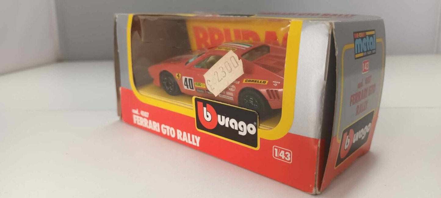Ferrari GTO Rally Burago 1:43 Cod. 4107 Vintage Usato + Box