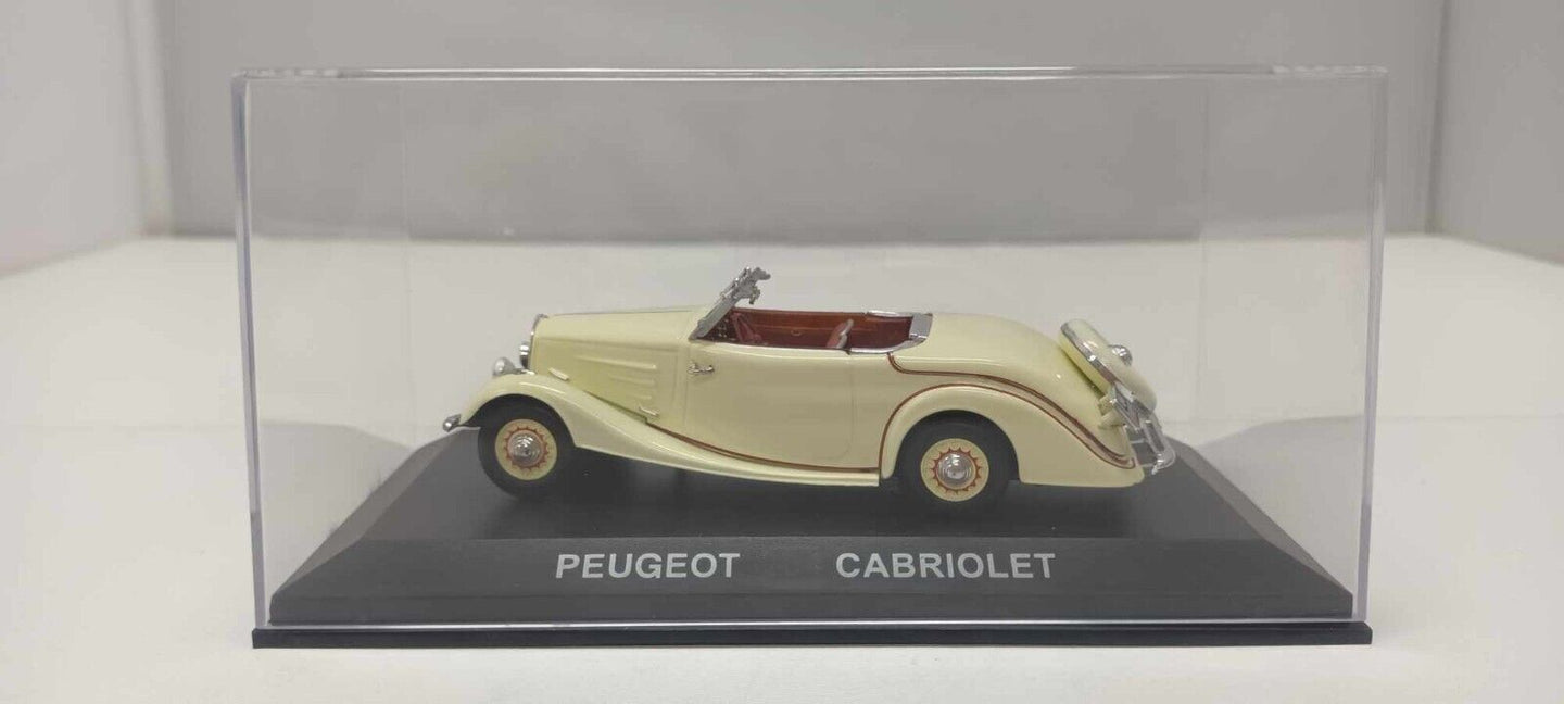 Peugeot 401 Eclipse Cabriolet 1935 Norev 1:43 Cream Crema Usato + Teca
