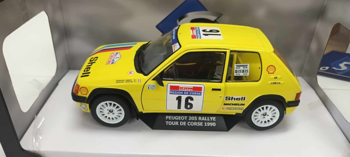 Peugeot 205 Rallye Tour De Corse 1990 #16 Solido 1:18 Usato + Box 1/18