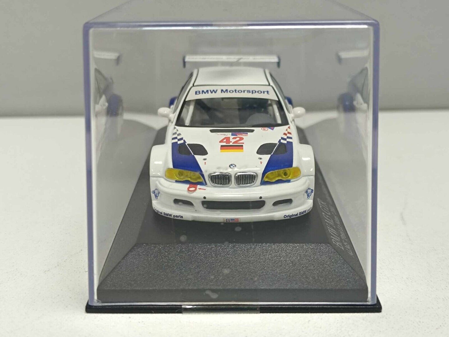 BMW M3 GTR ALMS Petit Le Mans 2001 #42 Limited 2.016 Pz Minichamps 1:43 Usato