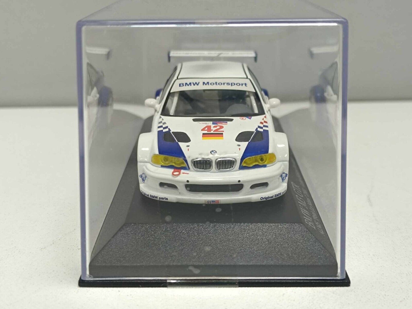 BMW M3 GTR ALMS Petit Le Mans 2001 #42 Limited 2.016 Pz Minichamps 1:43 Usato
