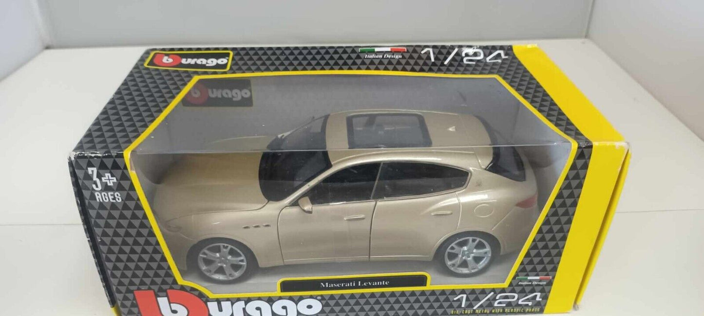 Maserati Levante 2016 Gold Metallizzato Burago Bburago 1:24 Nuovo