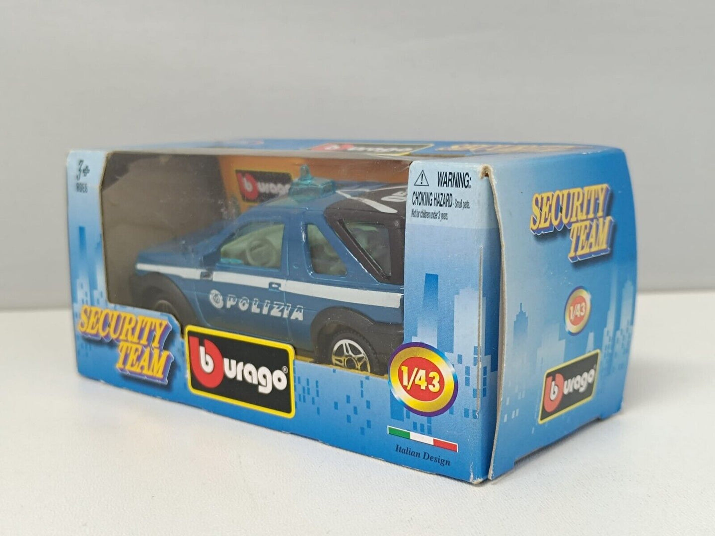 Land Rover Freelander Polizia 051 Burago 1/43 Security Team Usato Box Originale