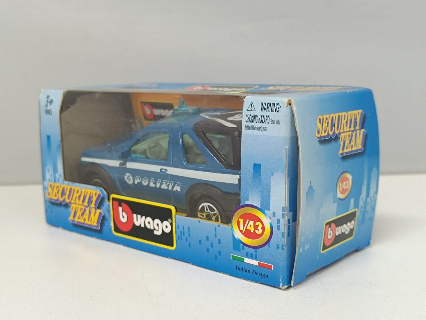 Land Rover Freelander Polizia 051 Burago 1/43 Security Team Usato Box Originale