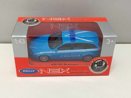 Alfa Romeo 159 Sportwagon 2006 Polizia Police Welly Nex 1:43 Nuovo