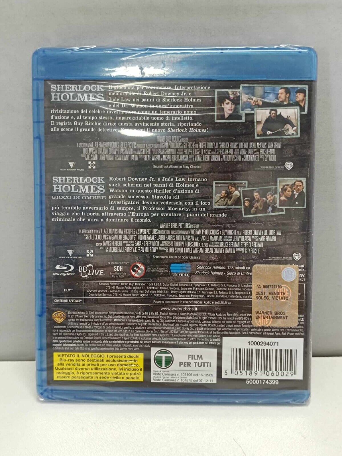 Sherlock Holme + Gioco Di Ombre Collection Film Bluray Italiano Ita Nuovo