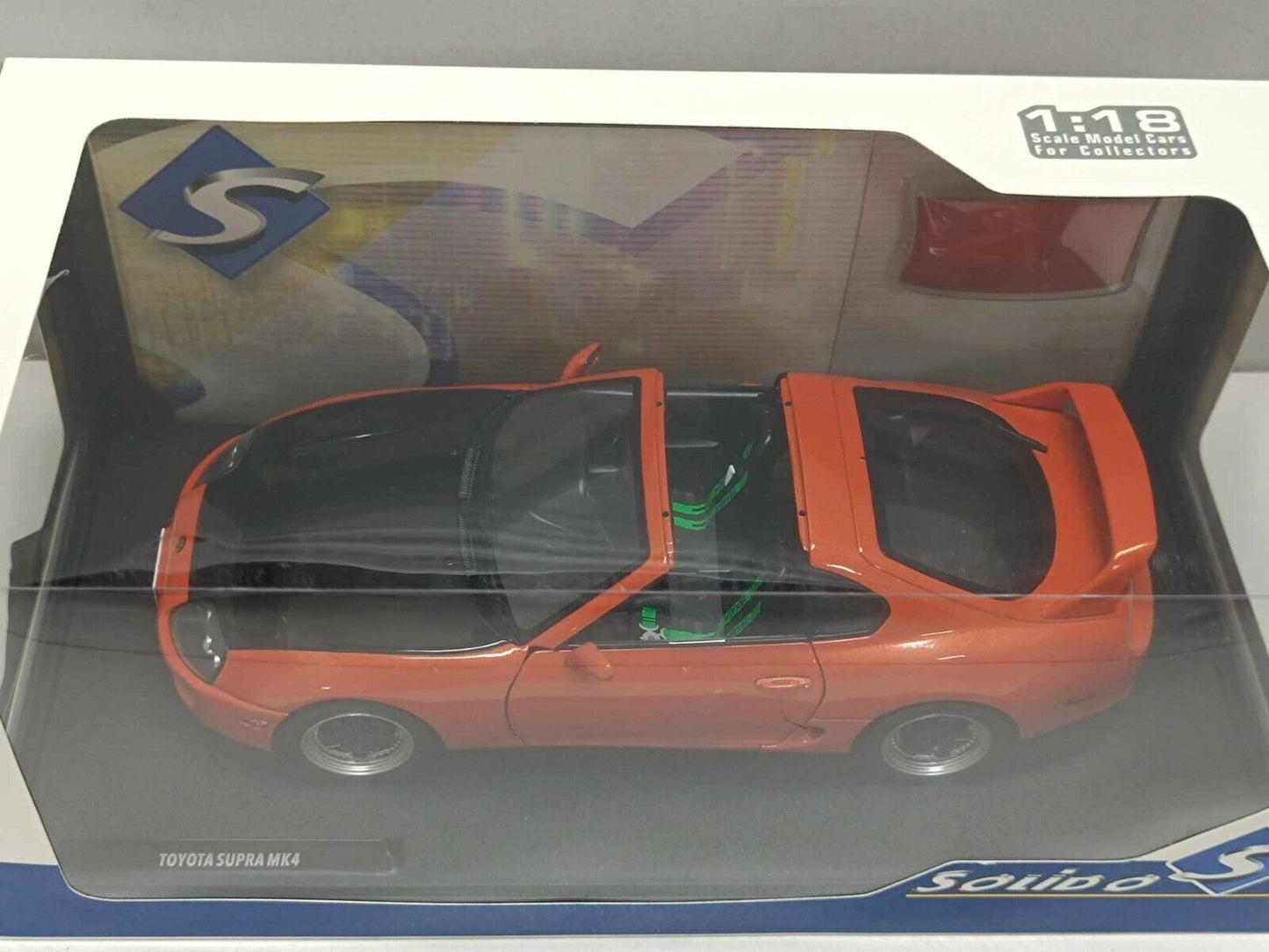 Toyota Supra MK4 A80 Streetfighter Orange Arancione 1993 - Solido 1:18 Nuovo