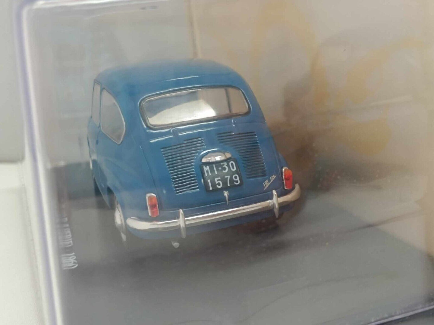 Fiat 600 D Prima Serie 1960 Blu Blue Edicola Auto Vintage 1:24 Nuovo + Fascicolo