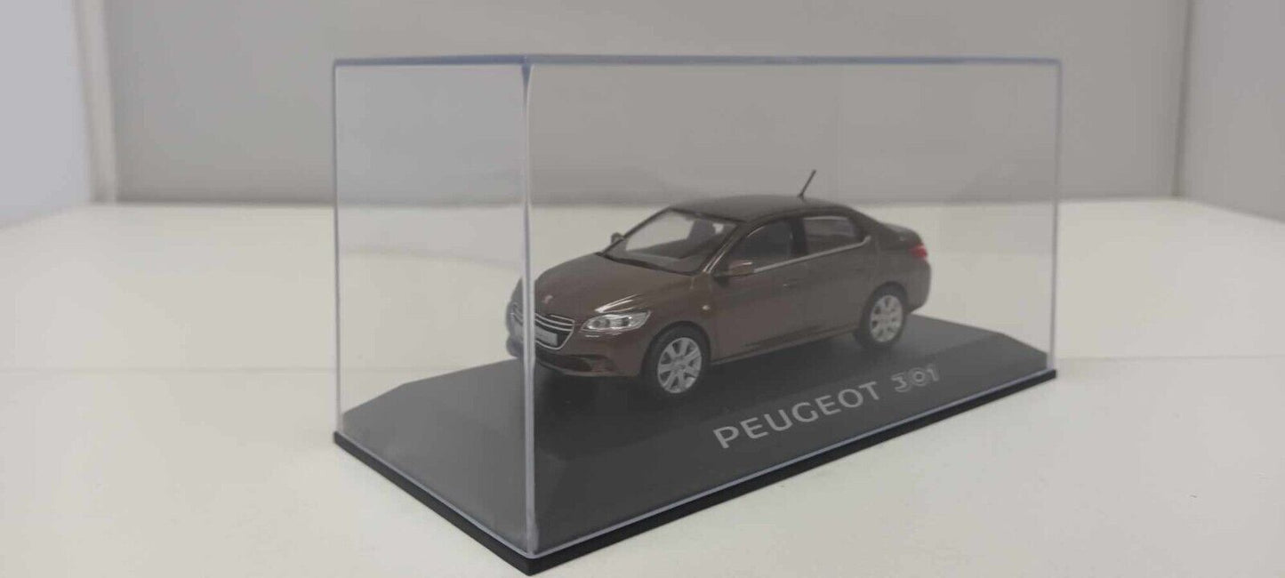 Peugeot 301 4 p 2012 Brown - Norev 1:43 Usato + Teca + Box
