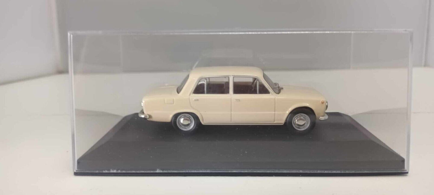 Fiat 124 L Berlina 1968 Beige Edicola 1:43 Usato + Teca Die Cast