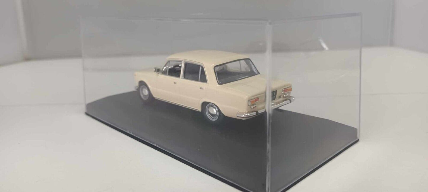 Fiat 124 L Berlina 1968 Beige Edicola 1:43 Usato + Teca Die Cast