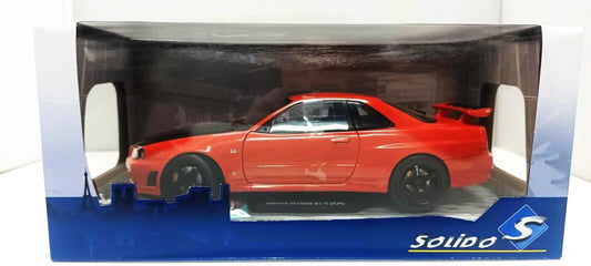 Nissan Skyline R34 GTR Active Red Rosso 1999 Solido 1:18 Nuovo 1/18