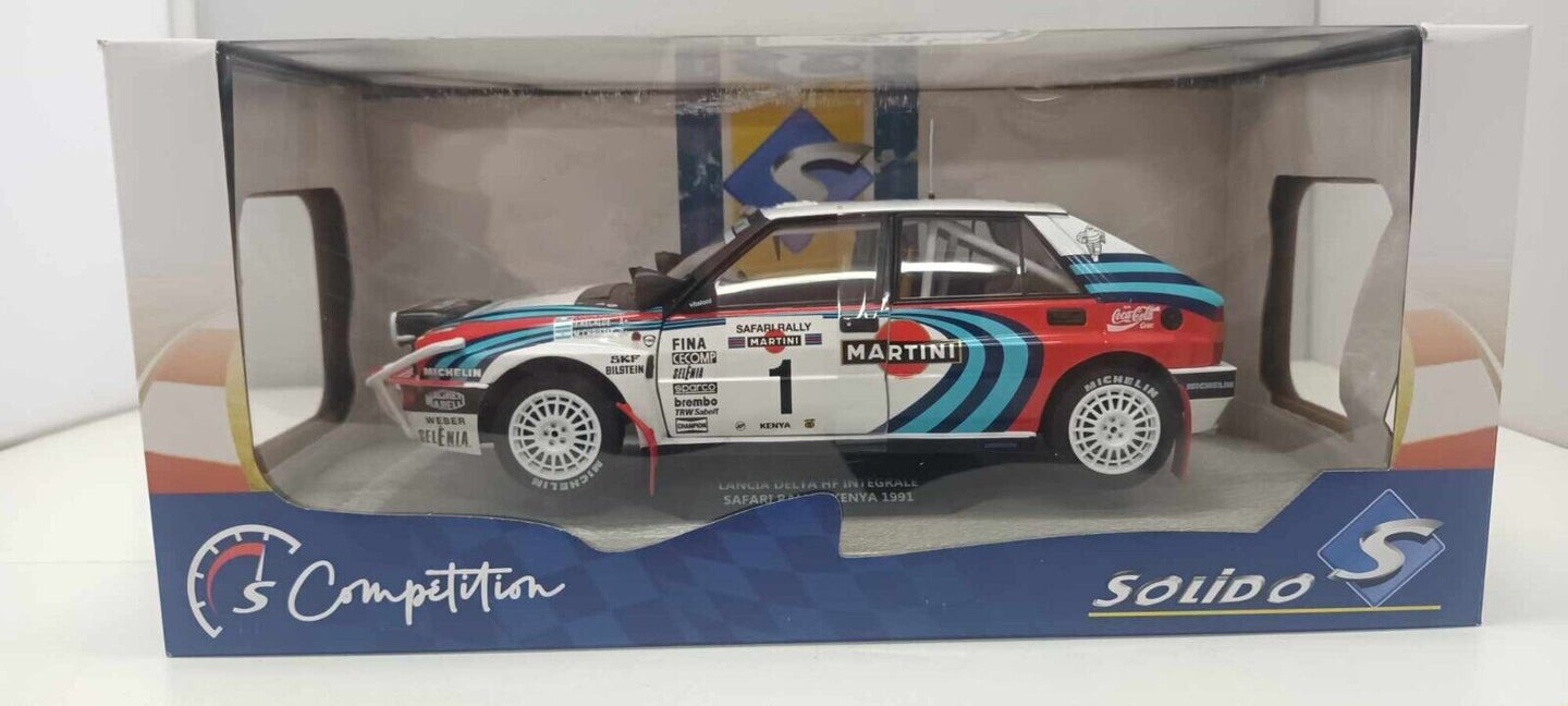 Lancia Delta HF Integrale Safari Rallye Kenya 1991 Recalde Christie Solido 1:18