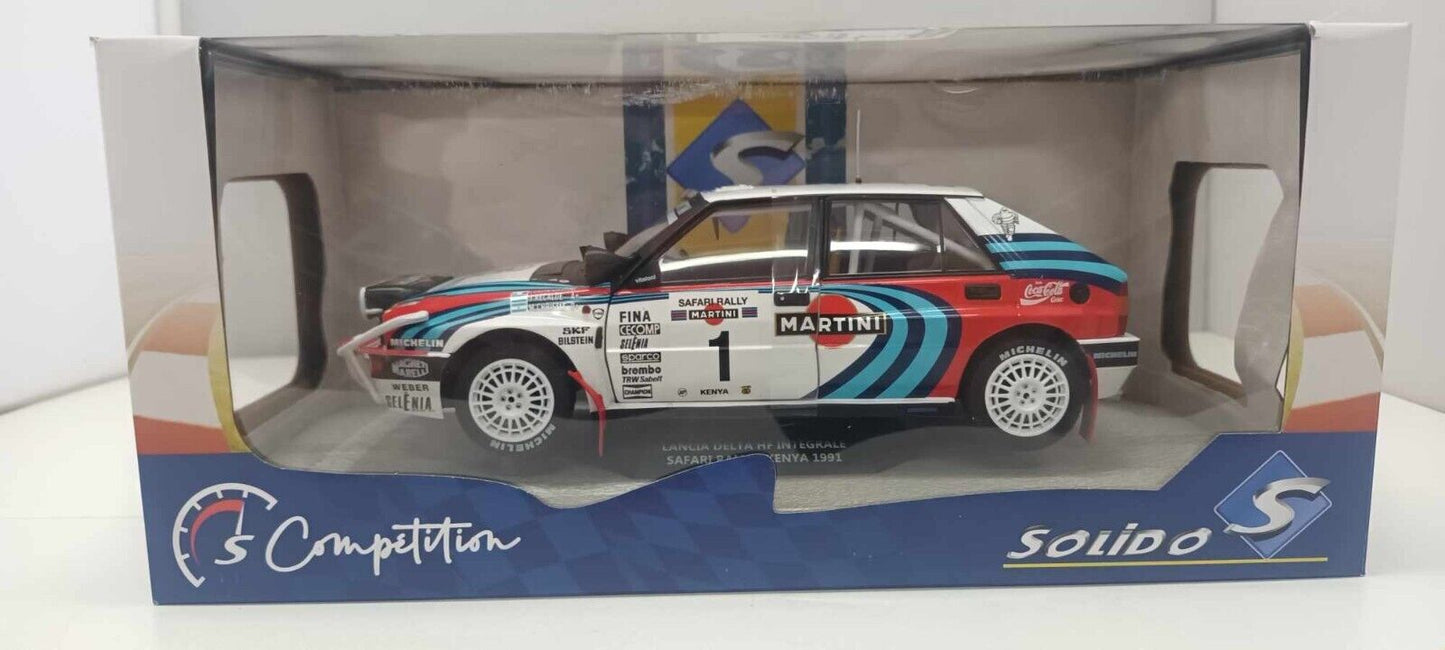 Lancia Delta HF Integrale Safari Rallye Kenya 1991 Recalde Christie Solido 1:18