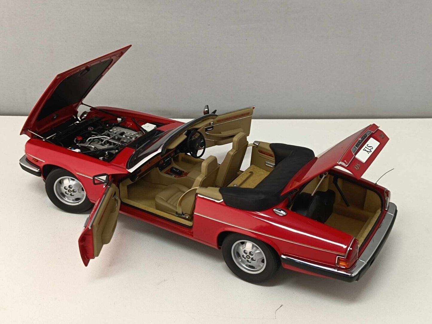 Jaguar XJS  Cabriolet 1991 Autoart 1/18 Rosso Rara Very Rare Usato GM Shop