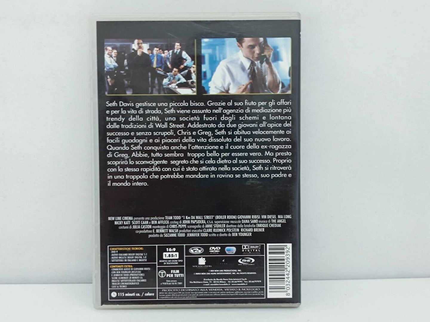 Un Chilometro 1 Km Da Wall Street Film DVD Italiano Usato Vin Diesel