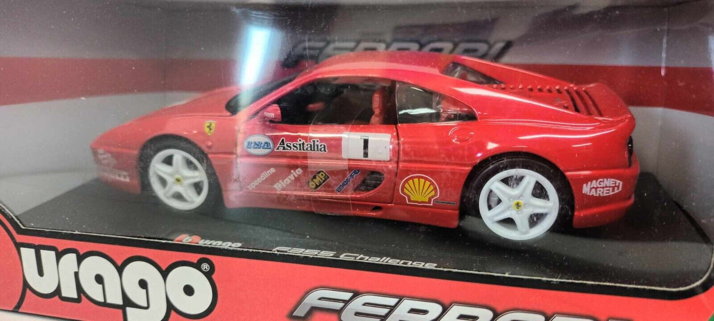 Ferrari 355 Challenge Red Rosso Burago Bburago 1:24 Nuovo