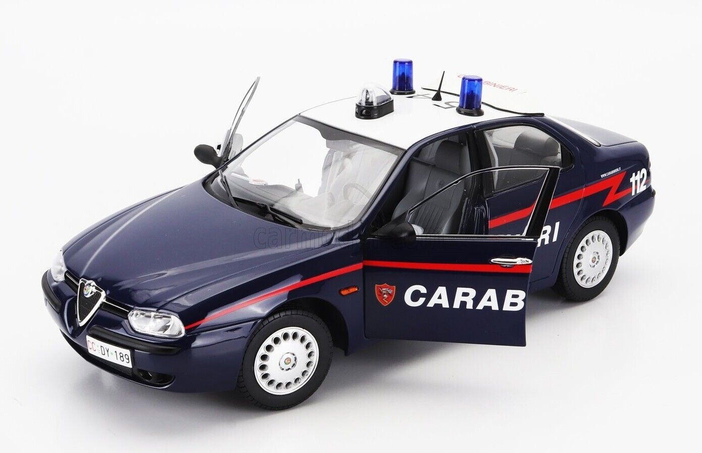 Alfa Romeo 156 2.0 Twin Spark Carabinieri Police 1997 Mitica 1:18 Nuovo 1/18