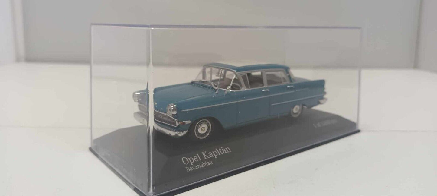 Opel Kapitan Bavariablau 1959 Blu Minichamps 1:43 Usato Limited Edition 3600 pcs