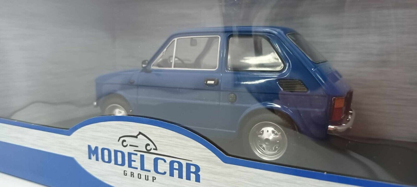 Fiat 126P 126 P 126 p Dark Blue Blu 1972 Modelcar Group MCG 1:18 Nuovo 1/18
