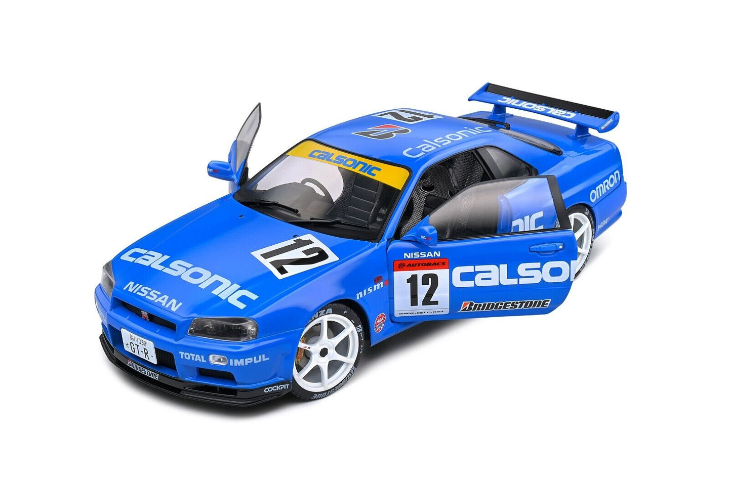 Nissan Skyline GT-R R34 R 34 Streetfighter 2000 Calsonic Solido 1:18 Nuovo 1/18