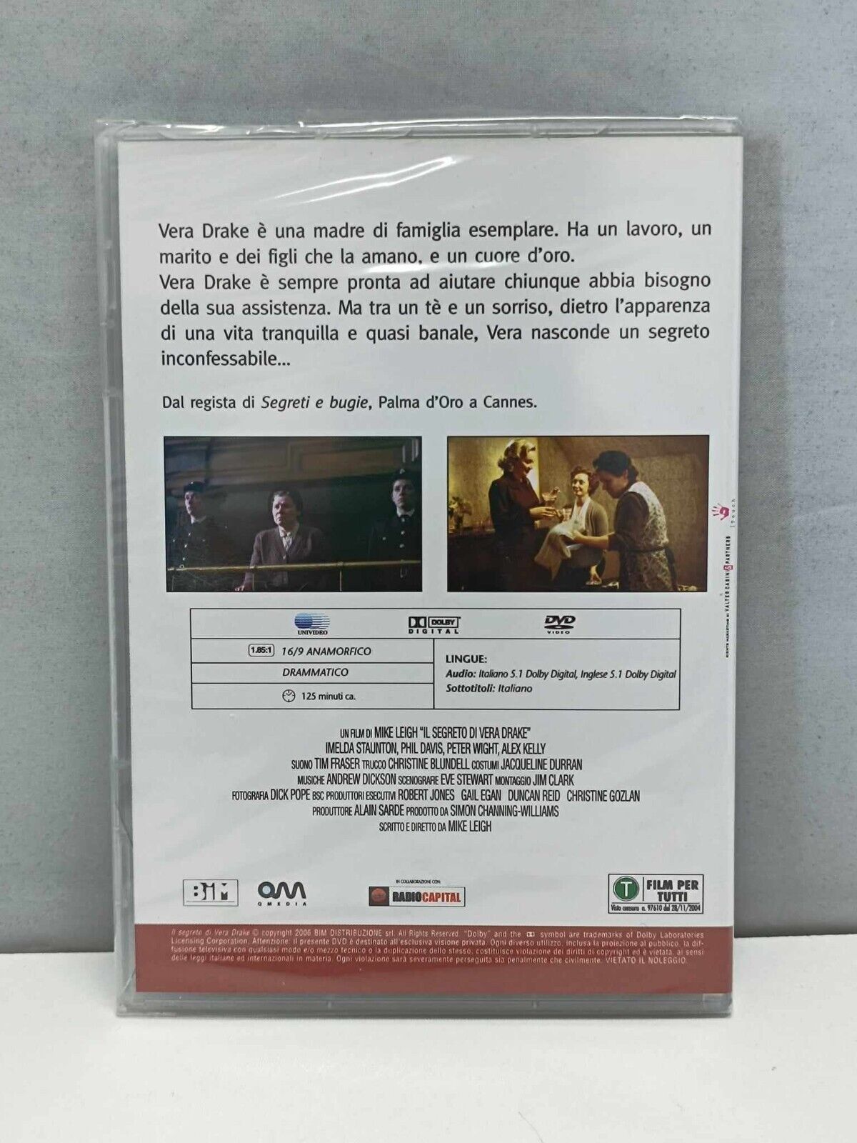 Il Segreto Di Vera Drake Film DVD Italiano Ita Nuovo La Cineteca L'Espresso