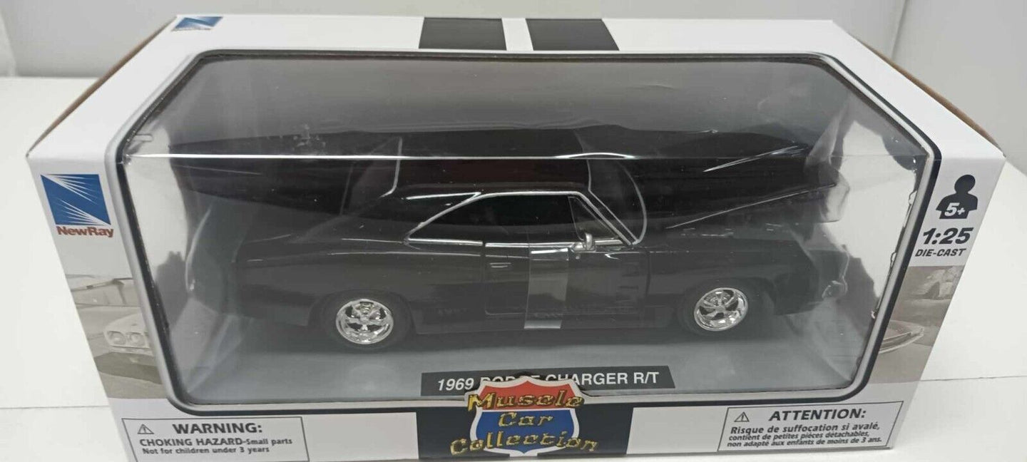 Dodge Charger R/T 1969 Black Nero New Ray Newray 1:25 Nuovo
