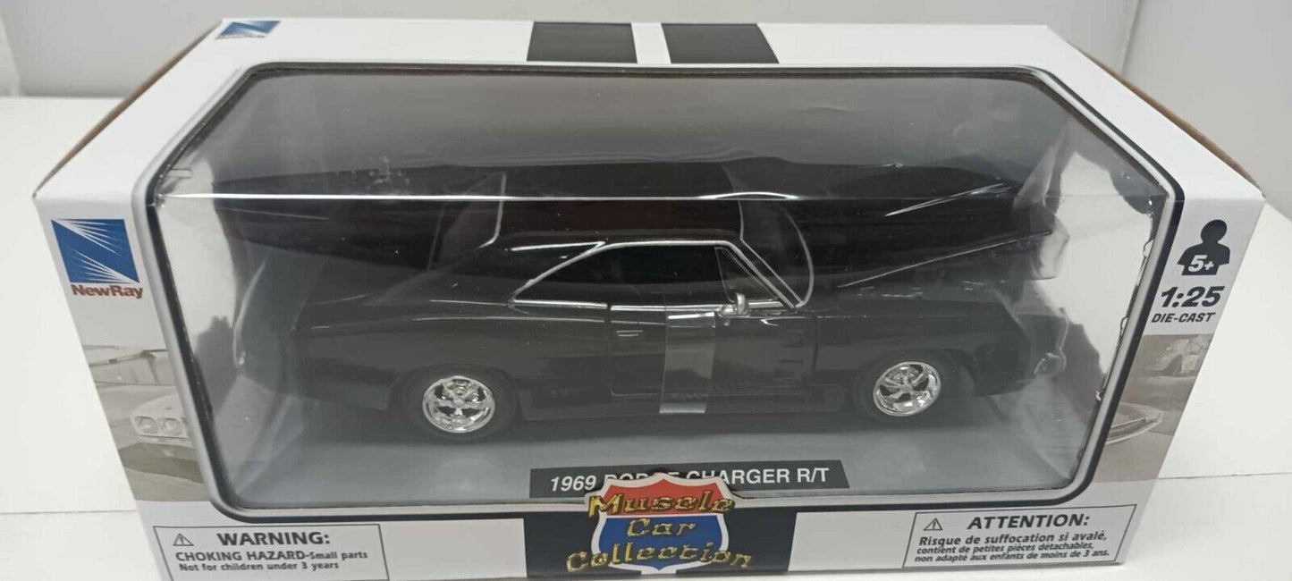 Dodge Charger R/T 1969 Black Nero New Ray Newray 1:25 Nuovo