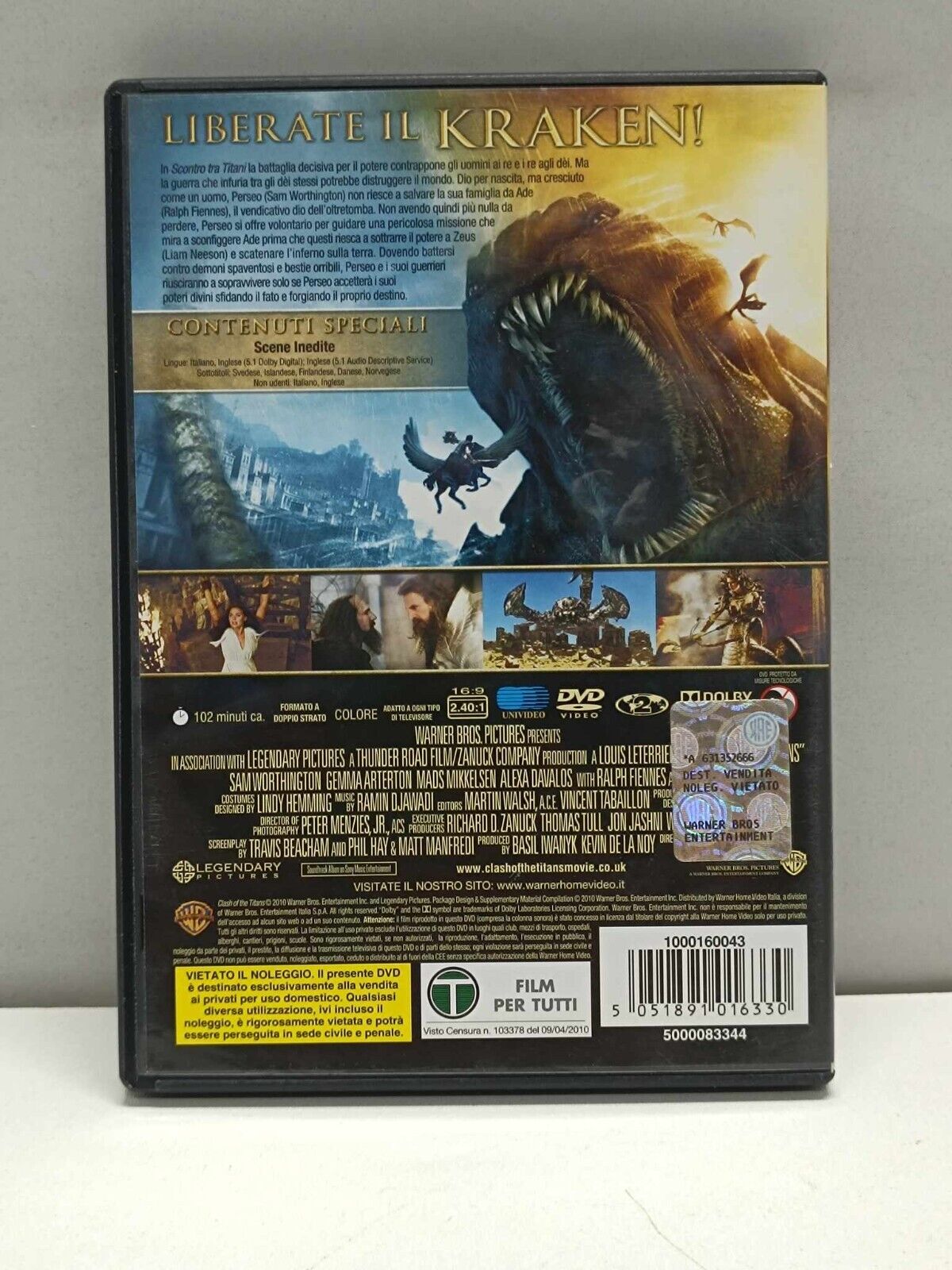 Lotto DVD Scontro Di Titani + Scontro Tra Titani + Furia Dei Titani Usato Ita
