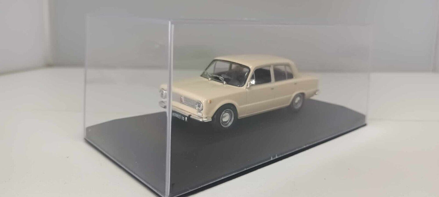 Fiat 124 L Berlina 1968 Beige Edicola 1:43 Usato + Teca Die Cast