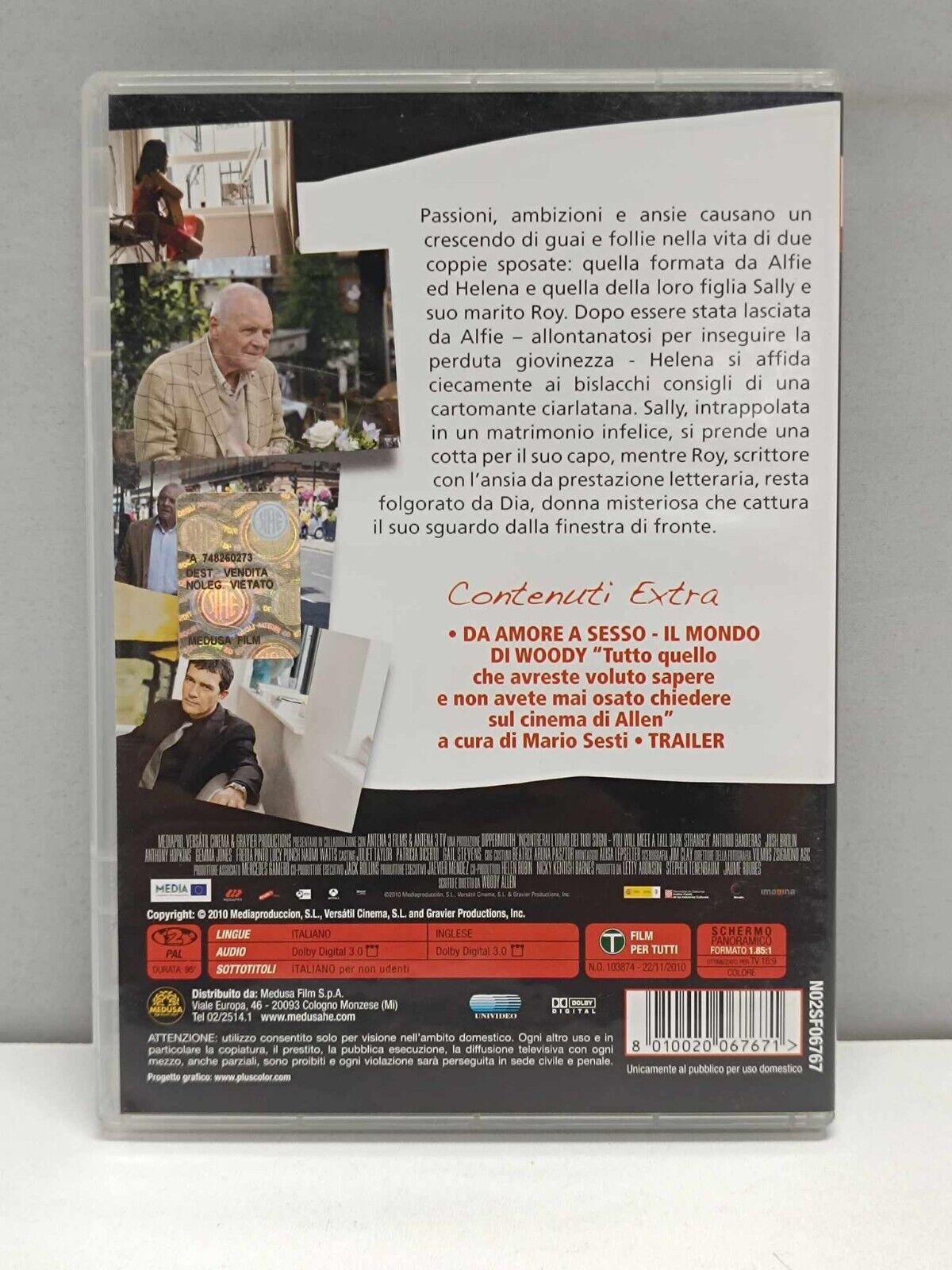 Incontrerai L'Uomo Dei Tuoi Sogni DVD Italiano Usato Ita Antonio Banderas