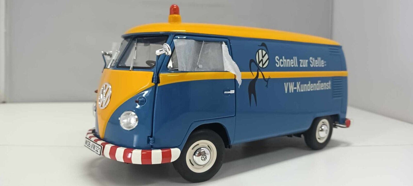 Volkswagen T1 b Kastenwagen VW-Kundendienst Servizio Clienti Schuco 1:18 Usato