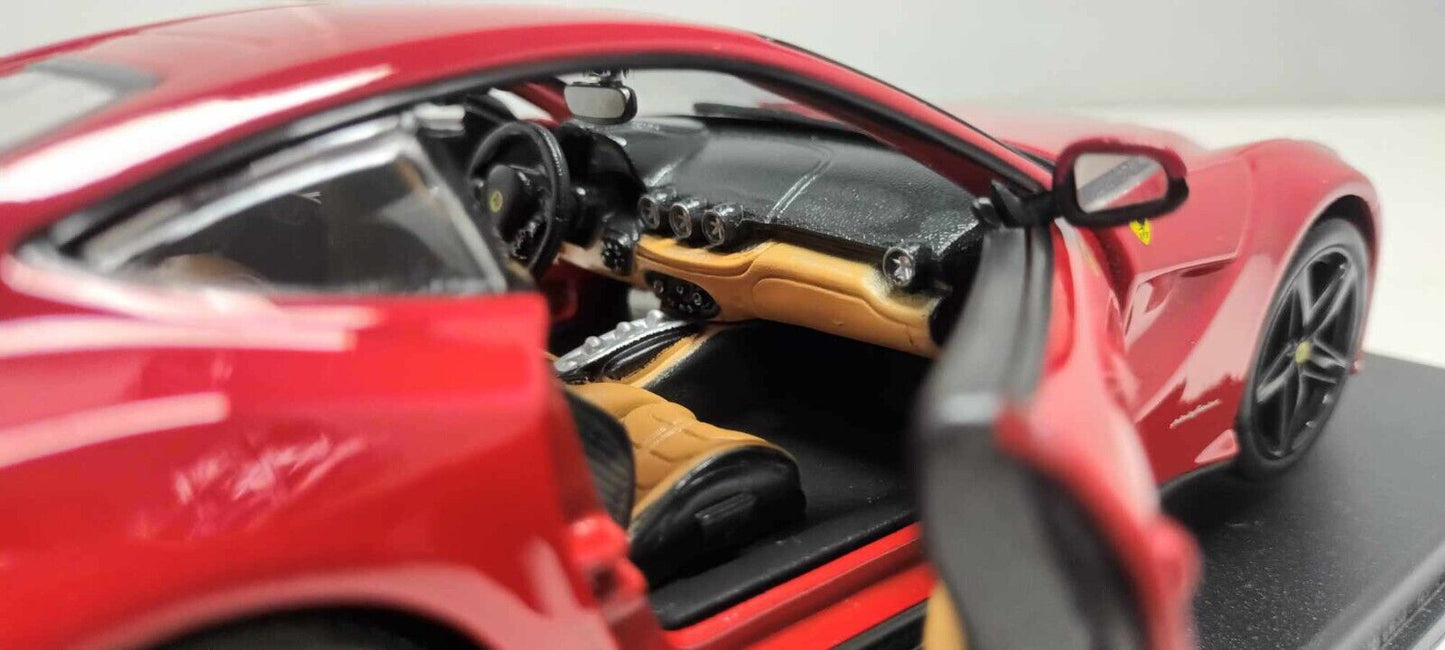 Ferrari F12 Berlinetta 2012 Edicola Burago 1:24 Rosso Red Usato + Teca