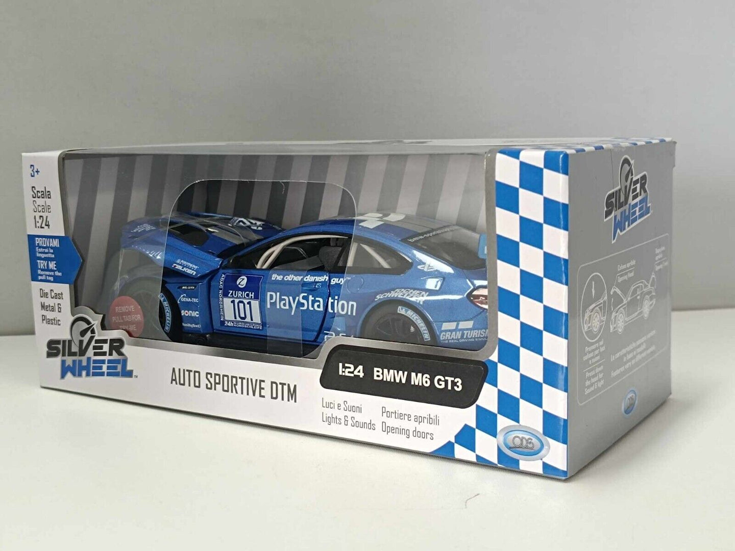 BMW M6 GT3 DTM #101 - Silver Wheel 1:24 Nuovo Very Rare Rara