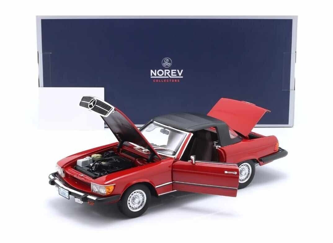Mercedes-Benz 450 SL 1979 US Version Norev 1:18 Rosso Red GM Shop
