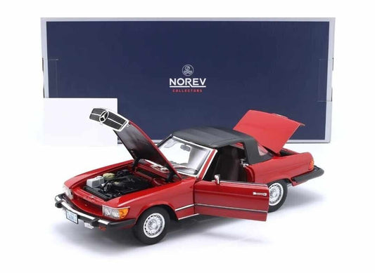 Mercedes-Benz 450 SL 1979 US Version Norev 1:18 Rosso Red GM Shop