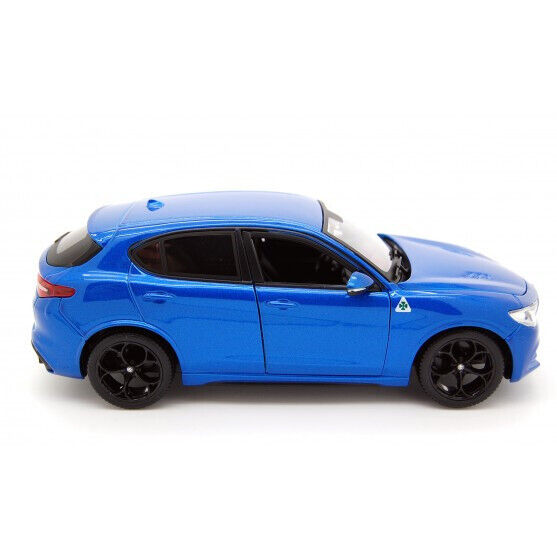 Alfa Romeo Stelvio Quadrifoglio Burago 1:24 Blu Misano Nuovo