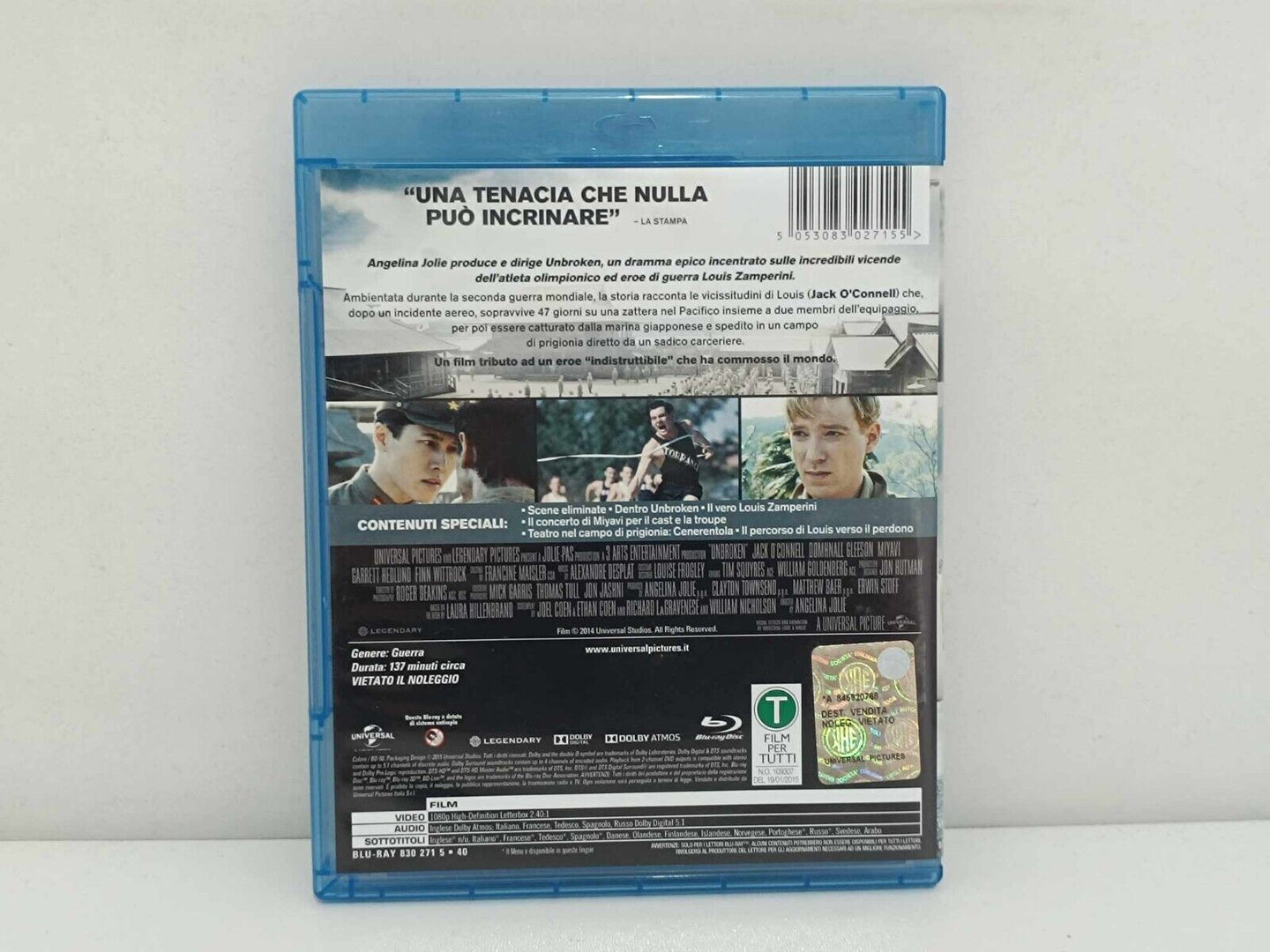 Unbroken Blu Ray Film Usato Angelina Jolie GM Shop