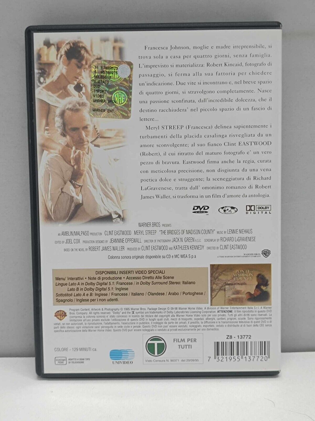 I Ponti di Madison County FIlm DVD Italiano Usato Ita Clint Eastwood