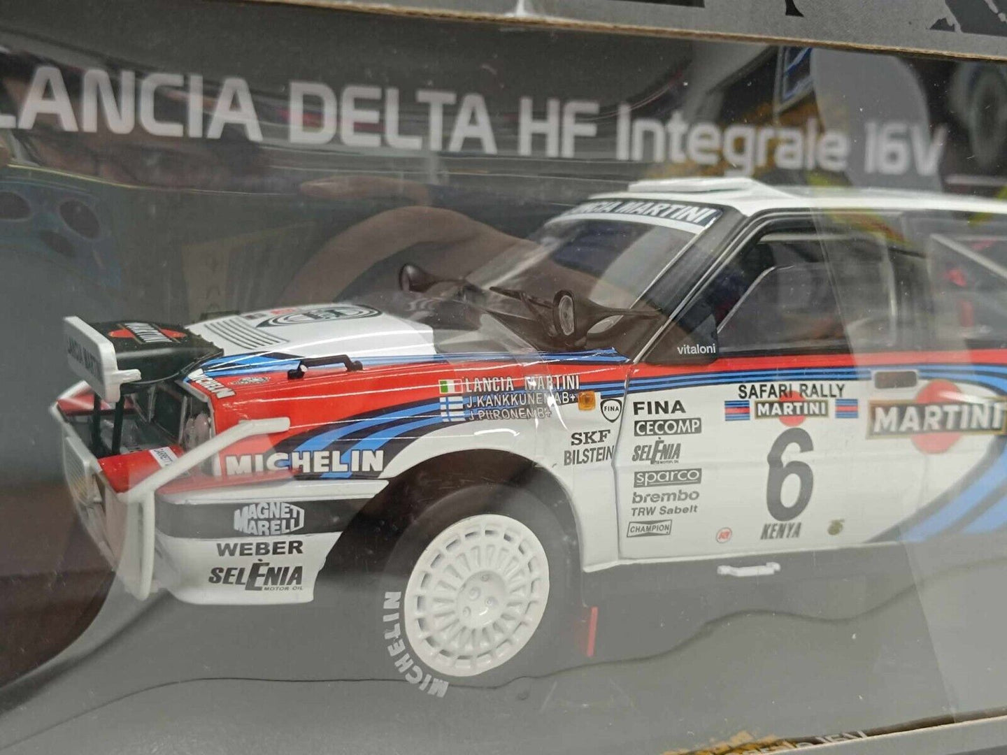 Lancia Delta HF Integrale 16v Winner 1991 Safari Kenya Kankkunen Sun Star 1:18