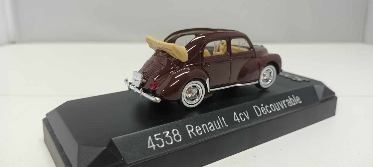 4538 Renault 4CV Decouvrable 4 CV Cabrio Solido 1:43 Miniature Usato + Teca Box