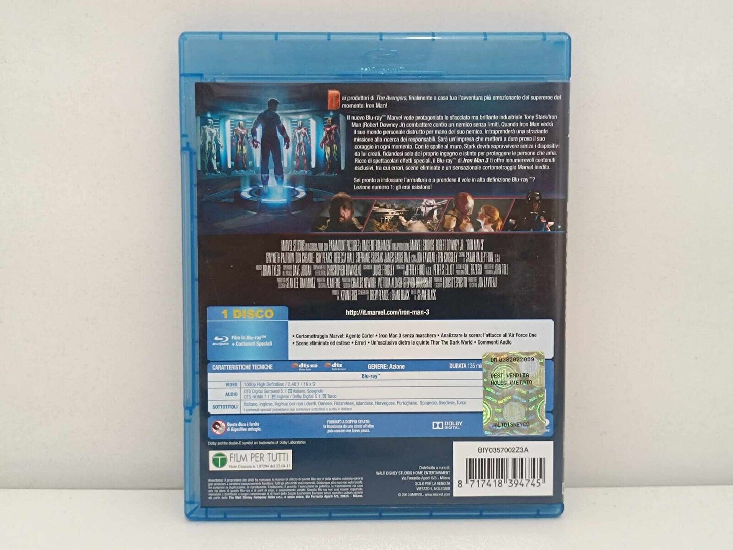Iron Man Trilogia / Iron Man 2 / Iron Man 3 Blu Ray Ita Usato GM Shop