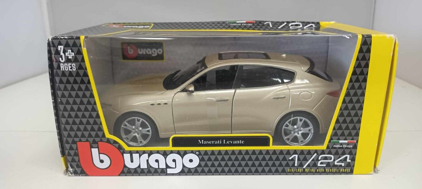 Maserati Levante 2016 Gold Metallizzato Burago Bburago 1:24 Nuovo