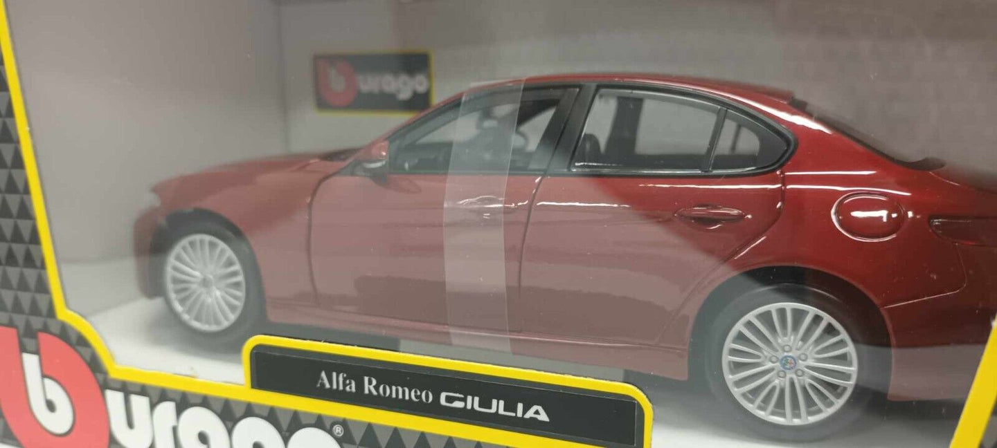 ALFA ROMEO GIULIA - BURAGO 1:24 BORDEAUX NUOVO