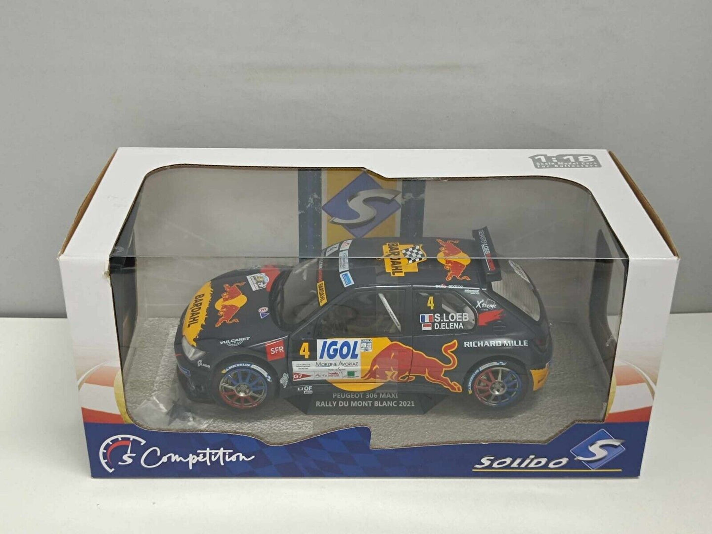 Peugeot 306 Maxi Rally Du Mont Blanc 2021 Loeb / Elena #4 Solido 1:18 Nuovo 1/18
