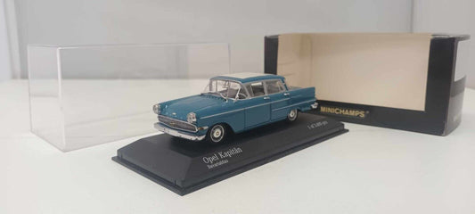 Opel Kapitan Bavariablau 1959 Blu Minichamps 1:43 Usato Limited Edition 3600 pcs