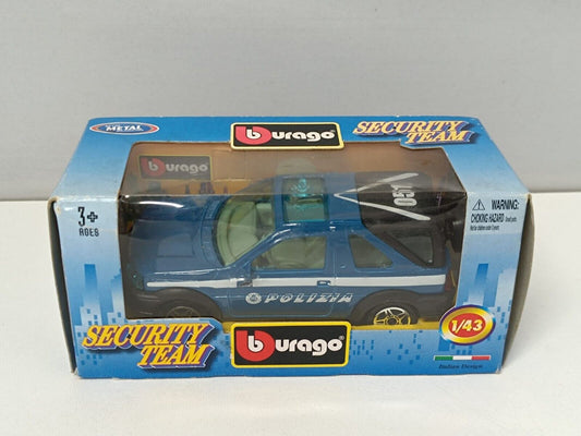 Land Rover Freelander Polizia 051 Burago 1/43 Security Team Usato Box Originale