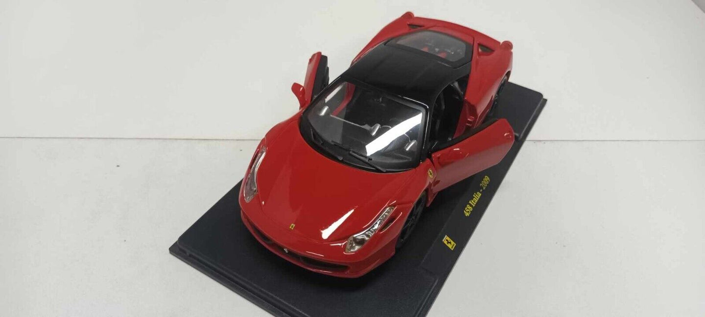 Ferrari 458 Italia 2009 Edicola / Burago Red 1:24 Ferrari Collection Usato
