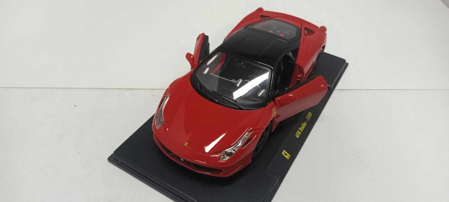 Ferrari 458 Italia 2009 Edicola / Burago Red 1:24 Ferrari Collection Usato